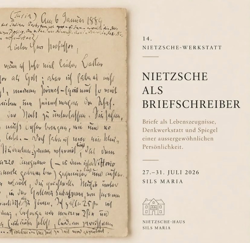 Afiche de 14. Nietzsche-Werkstatt in Sils Maria: Nietzsche als Briefschreiber
