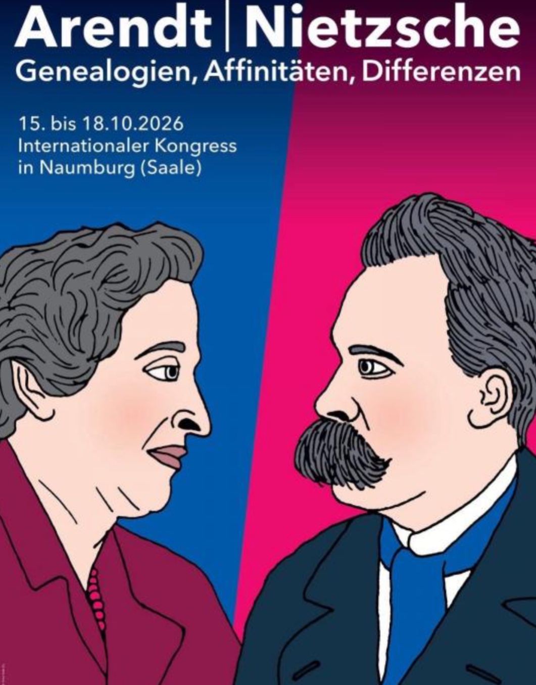 Afiche de 36. Internationalen Nietzsche-Kongress: Arendt/Nietzsche. Genealogien, Affinitäten, Differenzen